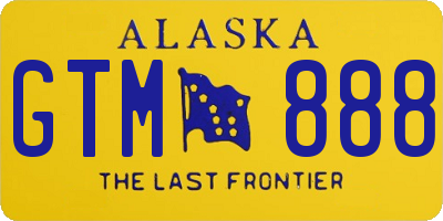 AK license plate GTM888