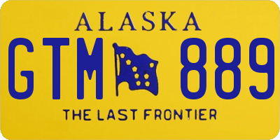 AK license plate GTM889