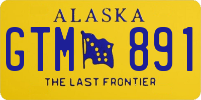 AK license plate GTM891