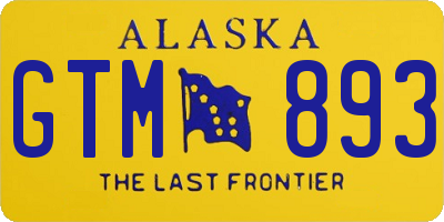 AK license plate GTM893