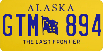 AK license plate GTM894