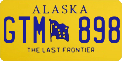 AK license plate GTM898