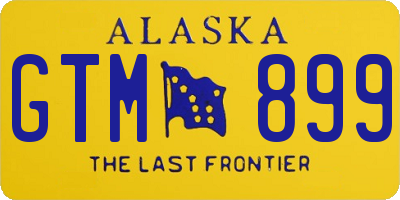 AK license plate GTM899