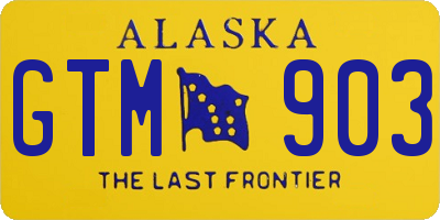 AK license plate GTM903