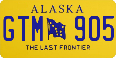 AK license plate GTM905