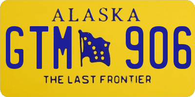 AK license plate GTM906