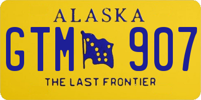 AK license plate GTM907