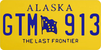 AK license plate GTM913