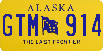 AK license plate GTM914