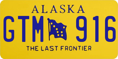 AK license plate GTM916