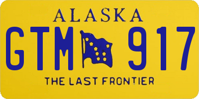 AK license plate GTM917