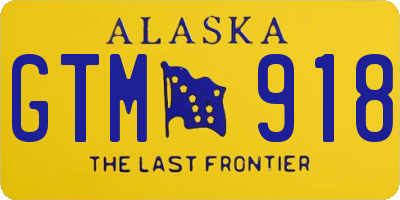 AK license plate GTM918