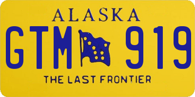 AK license plate GTM919