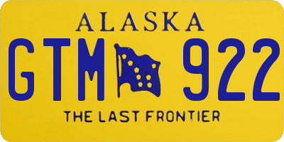 AK license plate GTM922