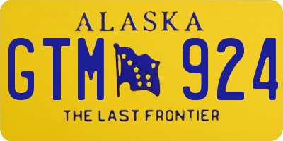 AK license plate GTM924