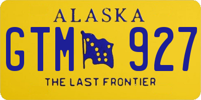 AK license plate GTM927