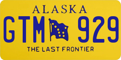 AK license plate GTM929
