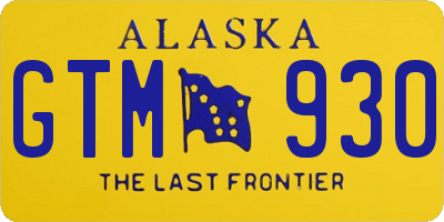 AK license plate GTM930