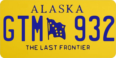 AK license plate GTM932