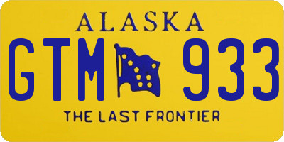 AK license plate GTM933