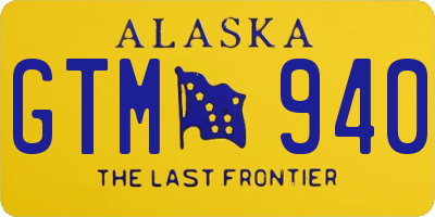 AK license plate GTM940