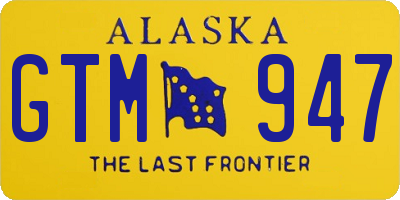 AK license plate GTM947