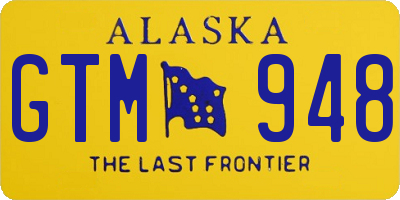 AK license plate GTM948