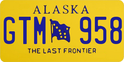 AK license plate GTM958