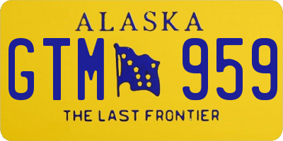 AK license plate GTM959