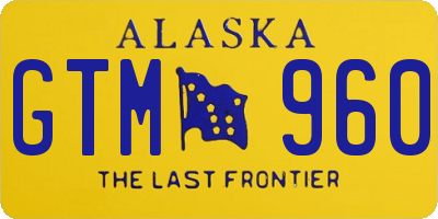 AK license plate GTM960