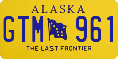 AK license plate GTM961