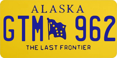 AK license plate GTM962