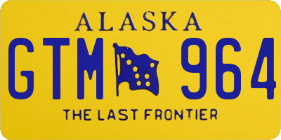 AK license plate GTM964