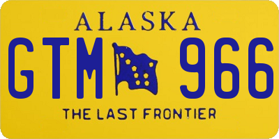 AK license plate GTM966