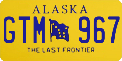 AK license plate GTM967