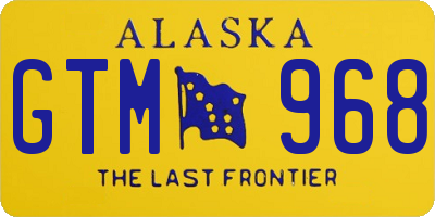 AK license plate GTM968