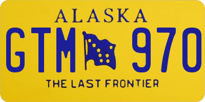 AK license plate GTM970