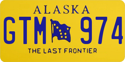 AK license plate GTM974