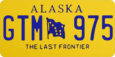 AK license plate GTM975