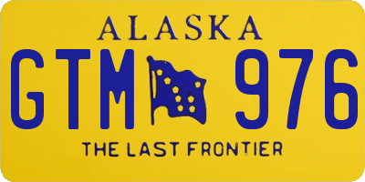 AK license plate GTM976