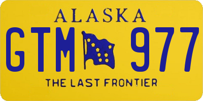 AK license plate GTM977