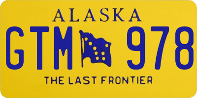 AK license plate GTM978