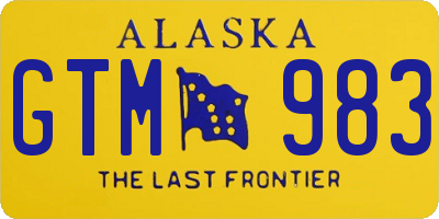 AK license plate GTM983