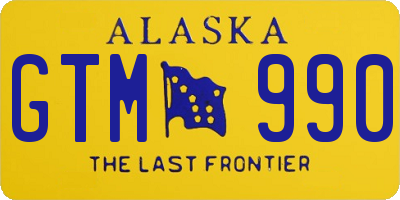 AK license plate GTM990