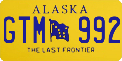 AK license plate GTM992