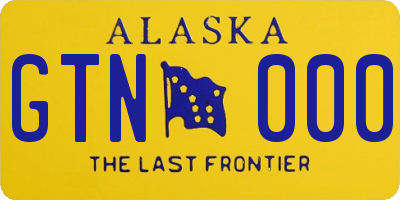 AK license plate GTN000
