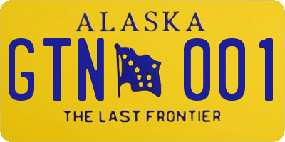 AK license plate GTN001
