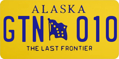 AK license plate GTN010