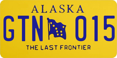 AK license plate GTN015