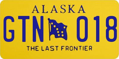 AK license plate GTN018